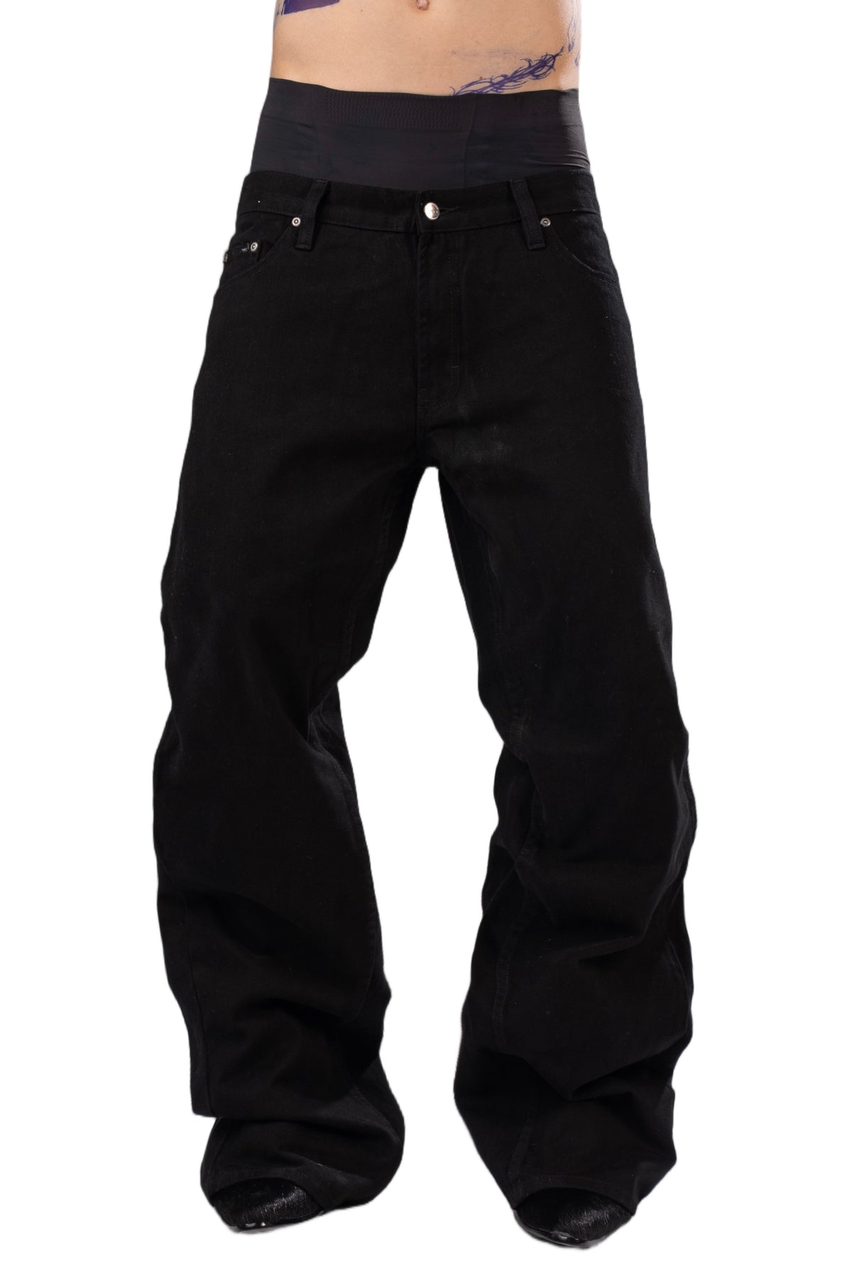 Black jeans by AGONY, handmade in Austria from deadstock denim – photo 4 of 4