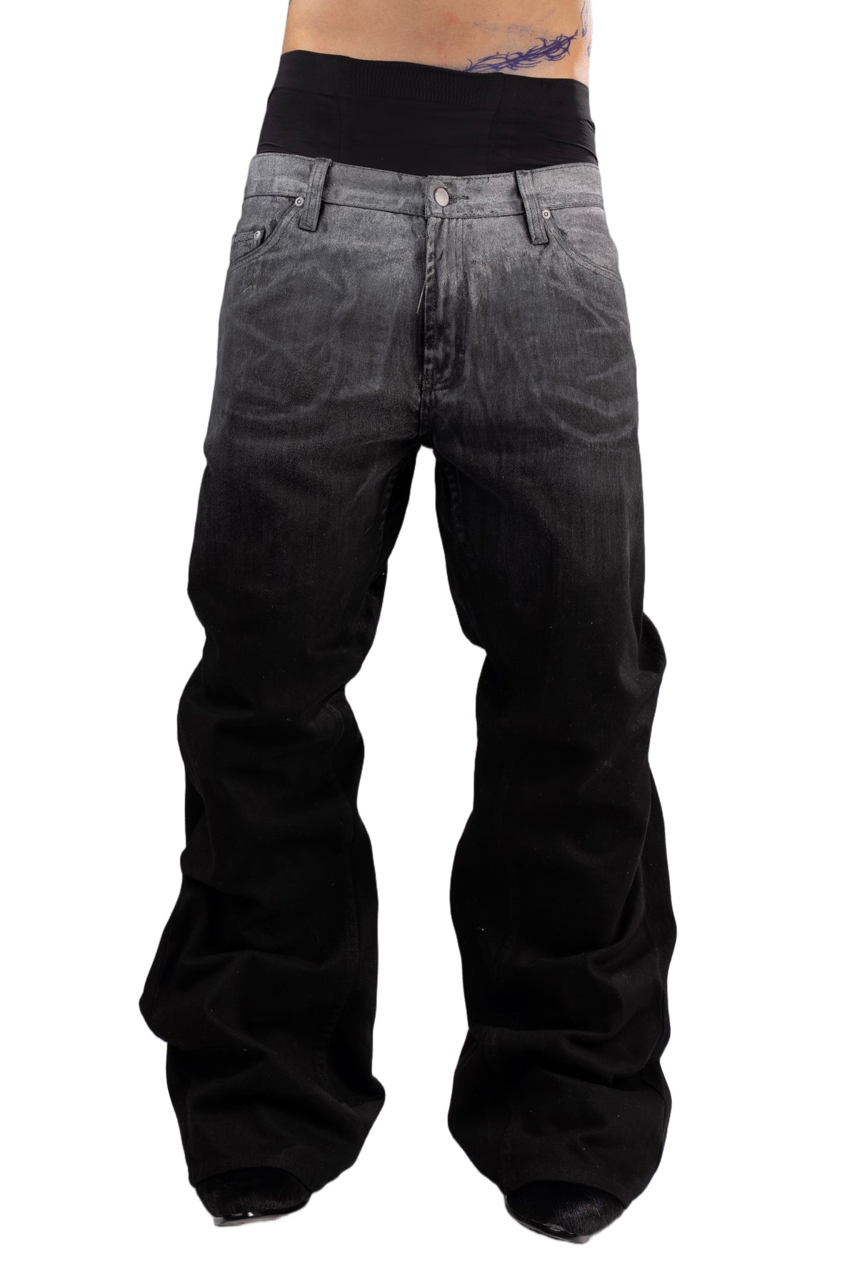 Black grey jeans by AGONY, handmade in Austria from deadstock denim – photo 3 of 3
