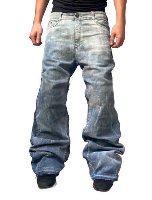 Agony Blue White Jeans