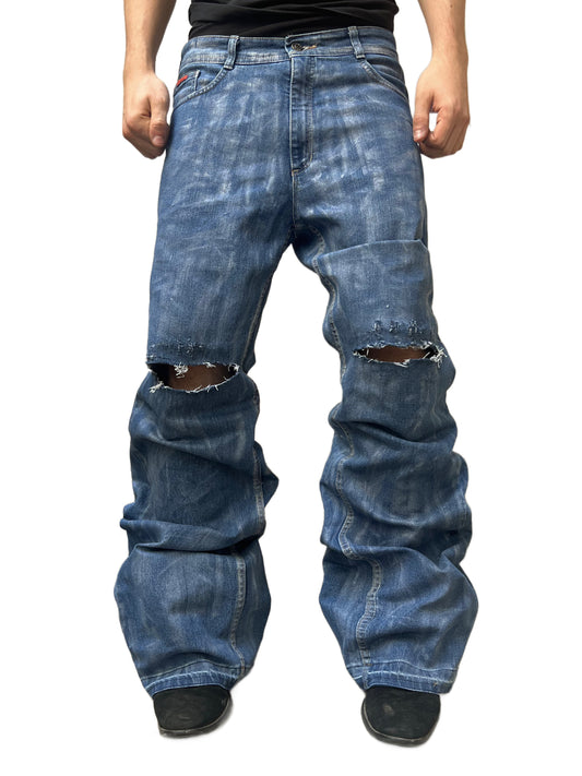 Agony Blue Waxxed Jeans
