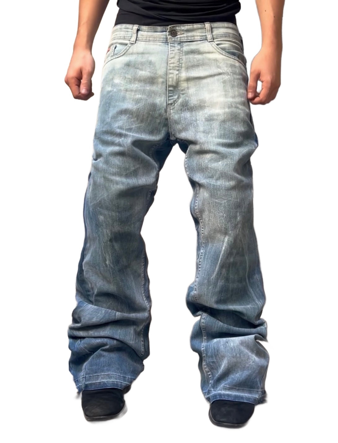 Agony Blue White Jeans