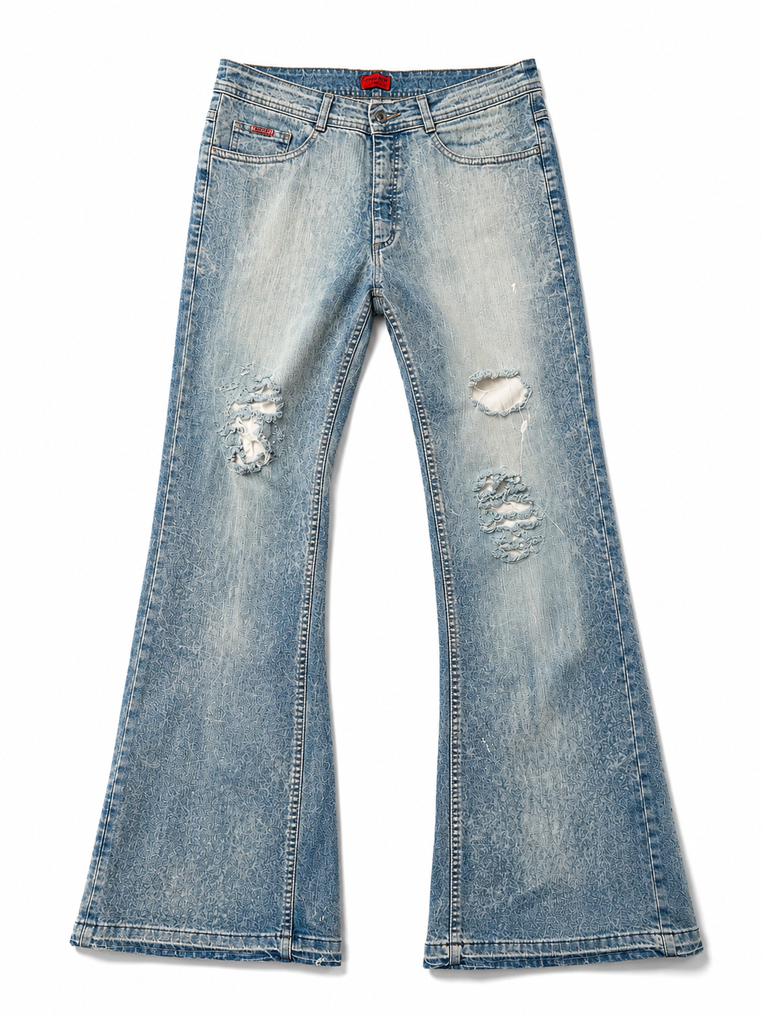 Agony blue distressed washed jeans