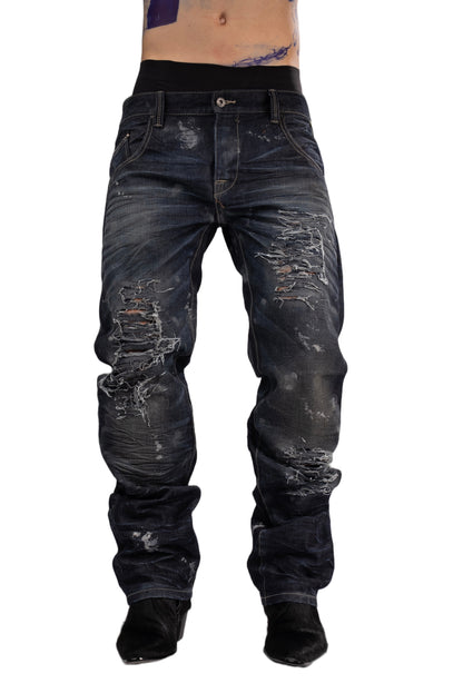 Distressed selvedge jeans by AGONY, handmade in Austria from deadstock denim – photo 3 of 4