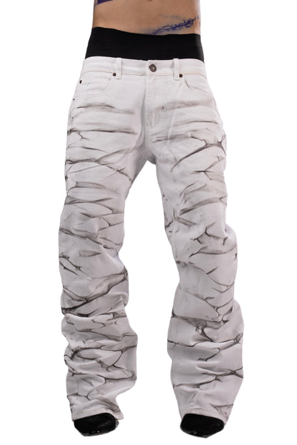 Zebra print jeans by AGONY, handmade in Austria from deadstock denim – photo 6 of 6