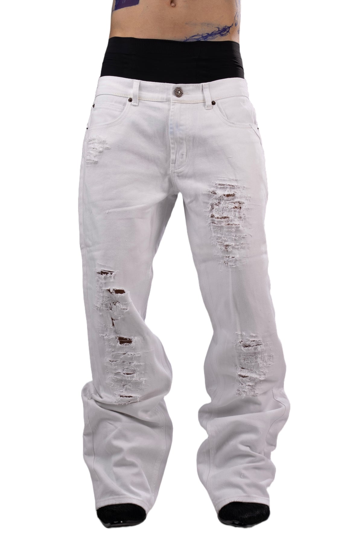 Distressed jeans by AGONY, handmade in Austria from deadstock denim – photo 4 of 5
