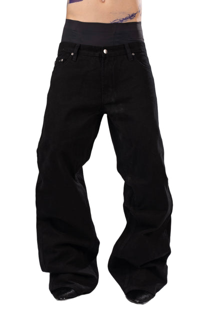 Black jeans by AGONY, handmade in Austria from deadstock denim – photo 1 of 4