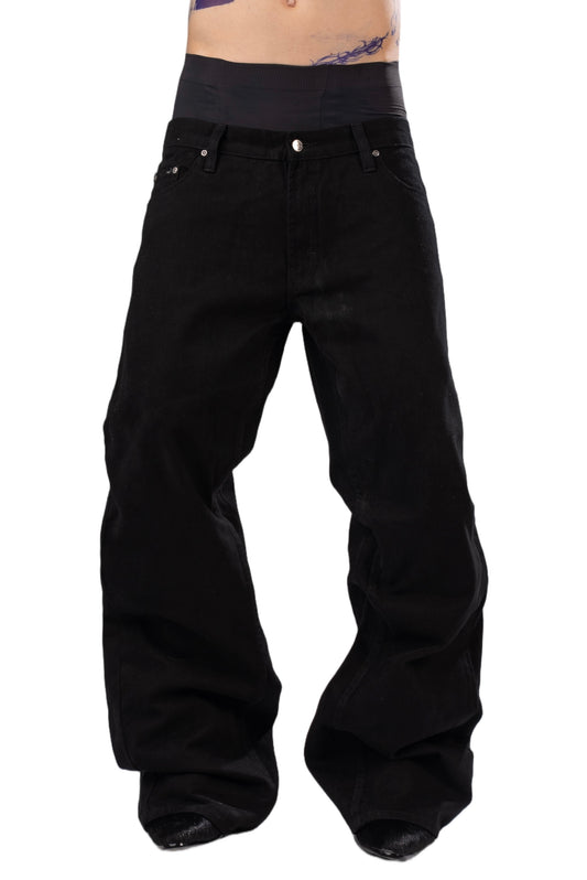 Black jeans by AGONY, handmade in Austria from deadstock denim – photo 1 of 4