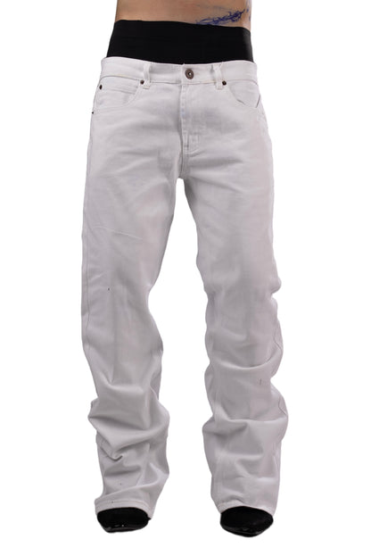 White jeans by AGONY, handmade in Austria from deadstock denim – photo 4 of 5