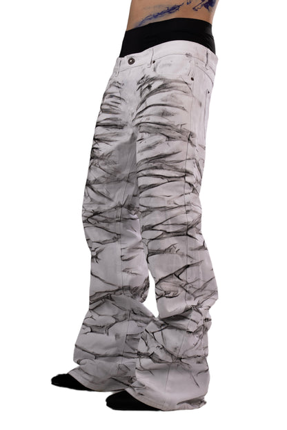 Zebra print jeans by AGONY, handmade in Austria from deadstock denim – photo 4 of 6