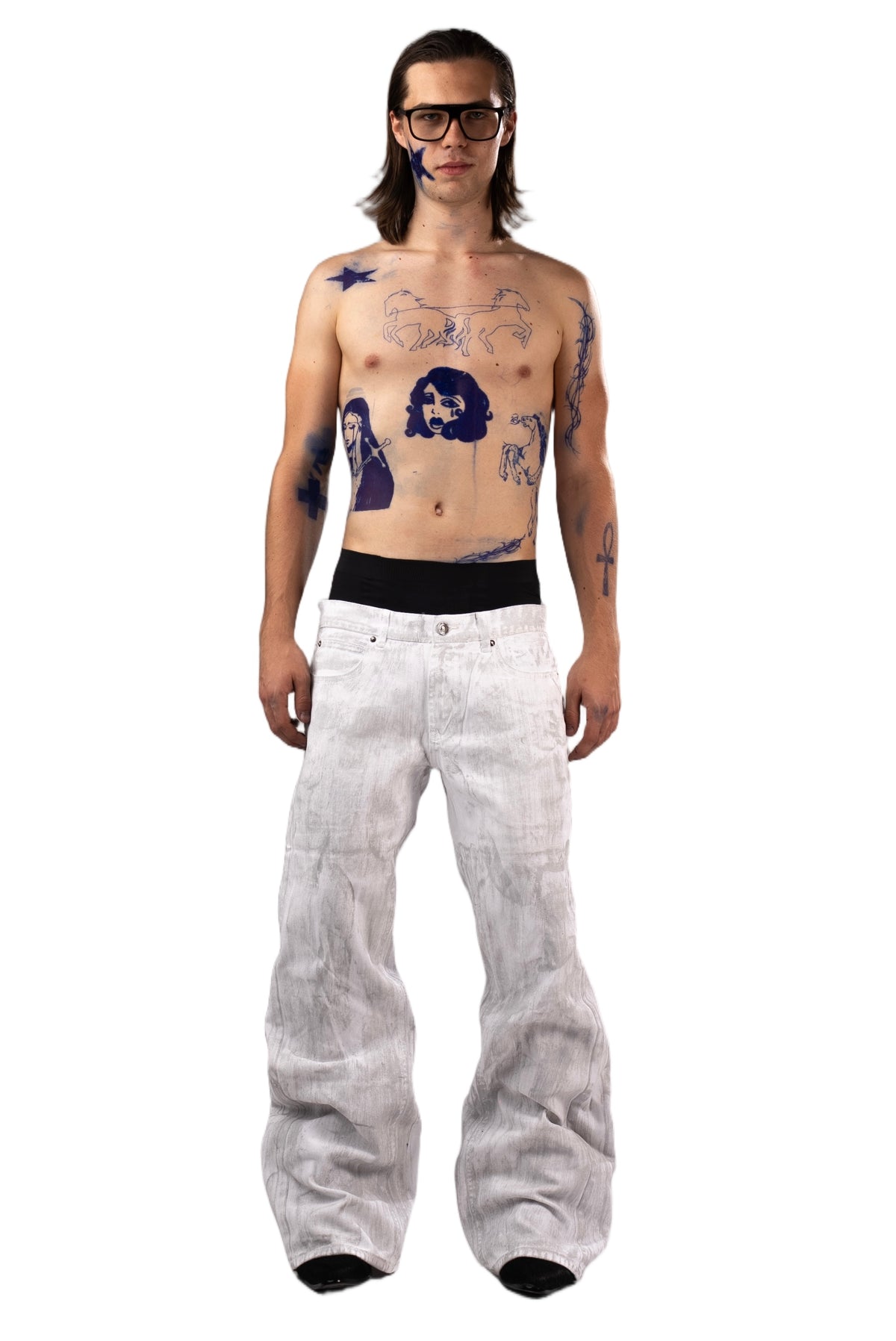 White waxed jeans by AGONY, handmade in Austria from deadstock denim – photo 2 of 5