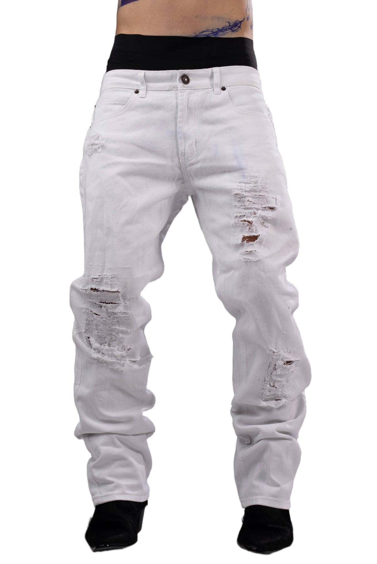 Distressed jeans by AGONY, handmade in Austria from deadstock denim – photo 3 of 5