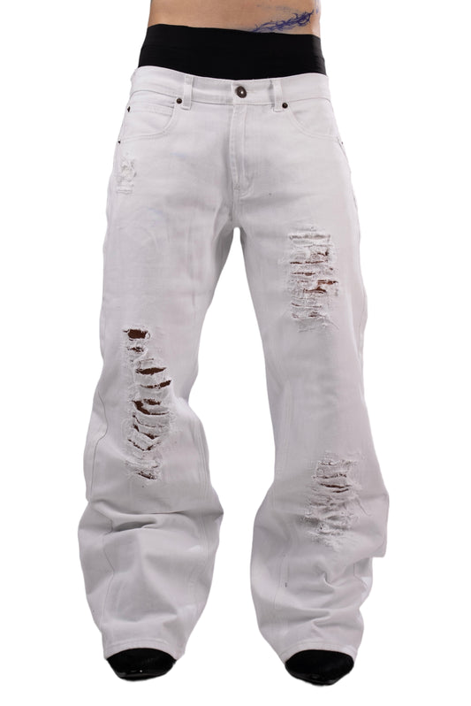 Distressed jeans by AGONY, handmade in Austria from deadstock denim – photo 1 of 5