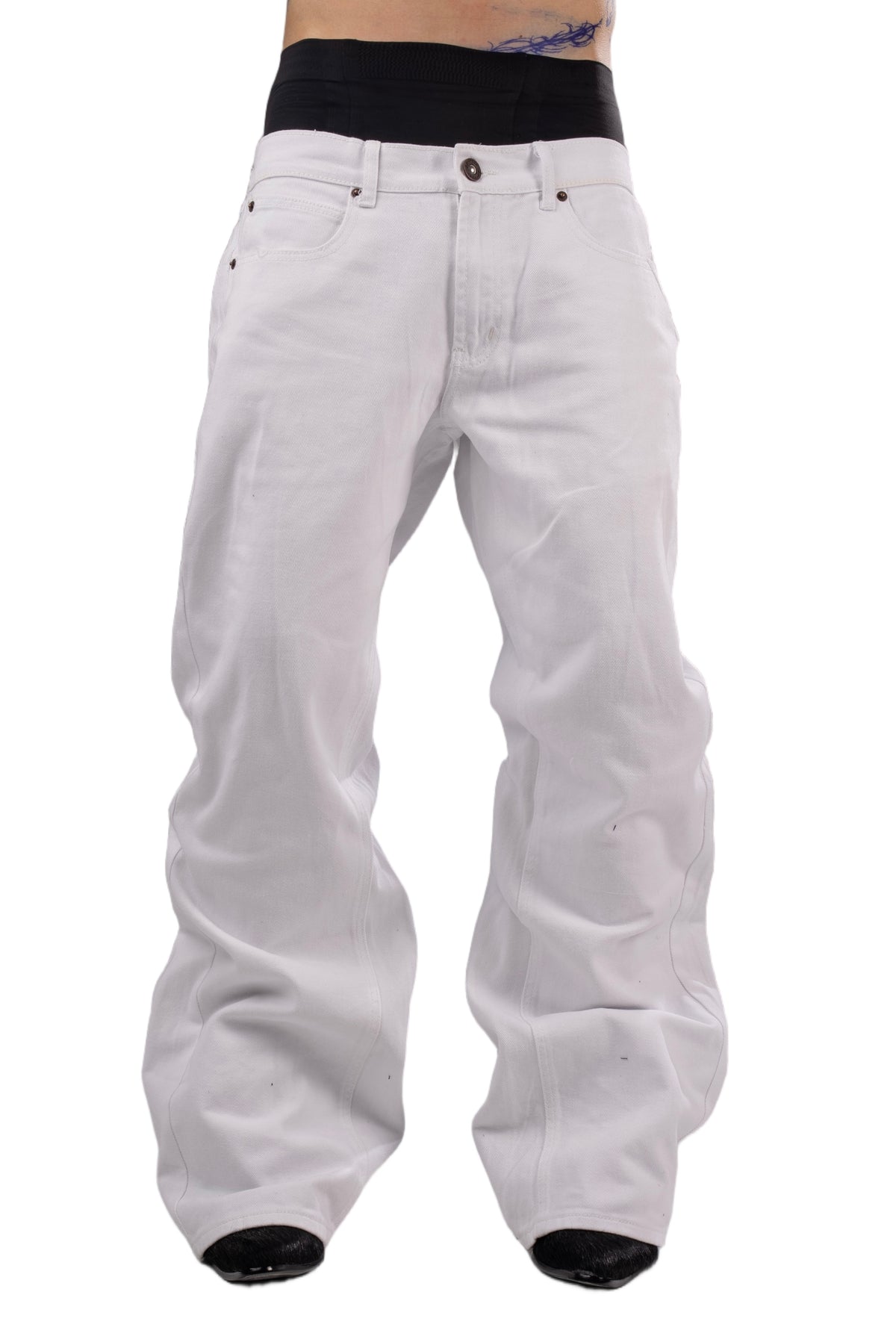 White jeans by AGONY, handmade in Austria from deadstock denim – photo 1 of 5