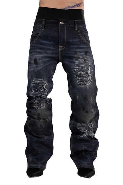 Distressed selvedge jeans by AGONY, handmade in Austria from deadstock denim – photo 4 of 4