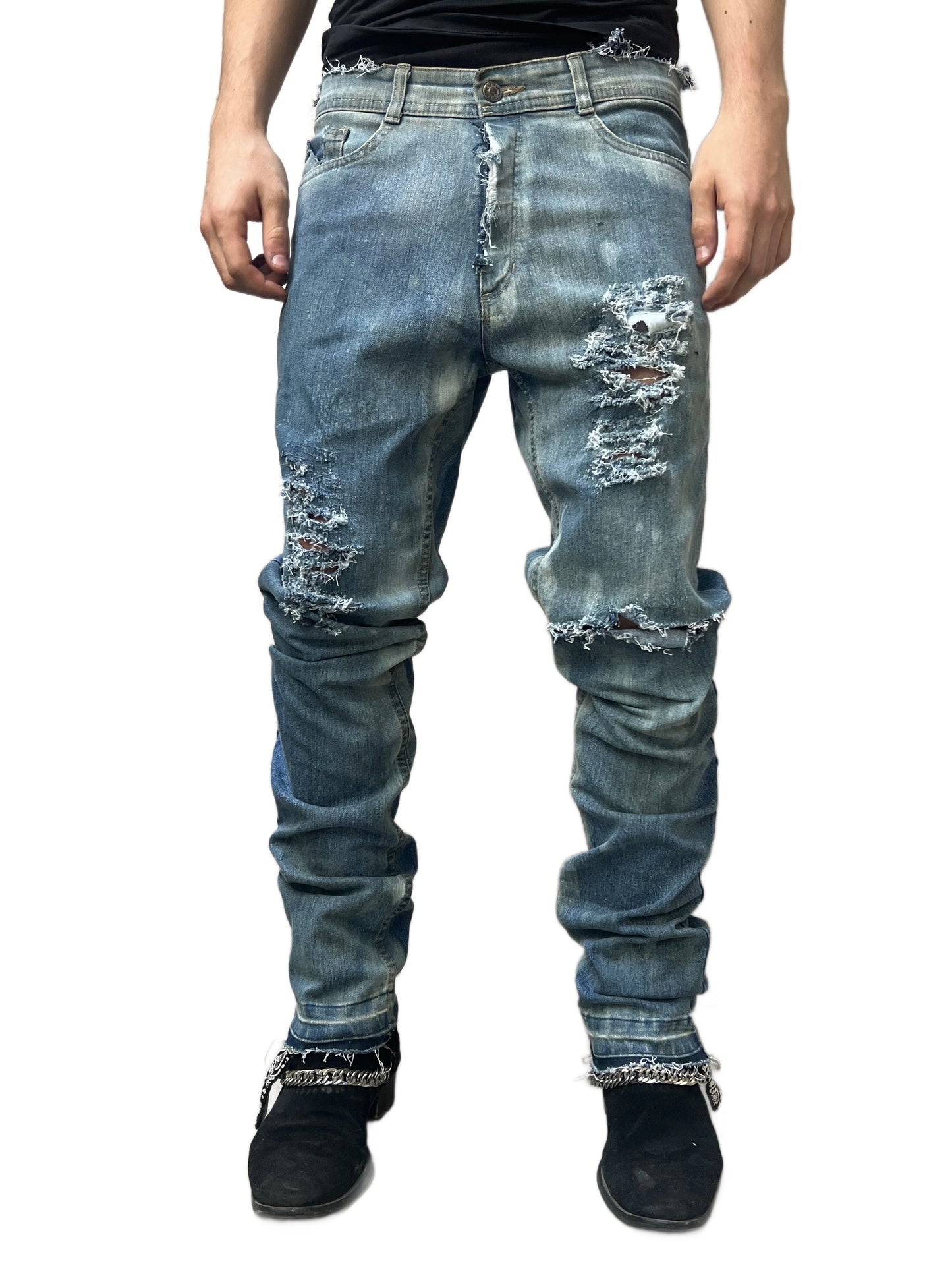 Agony Blue Distressed Jeans