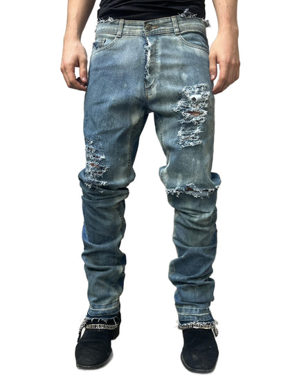 Agony Blue Distressed Jeans